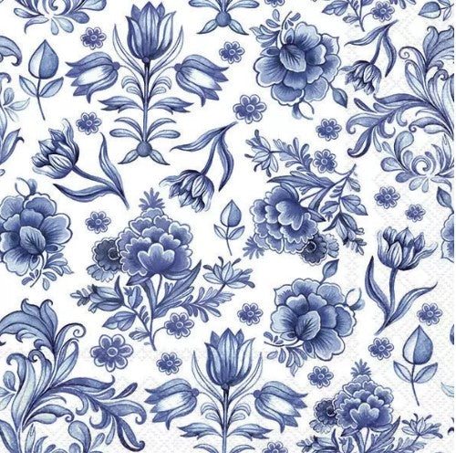 Delft blauwe bloemen, Delft blue flowers, bloem, blauwwit, Delft blauw, flower, decoupage, tafelen, tafeldekken