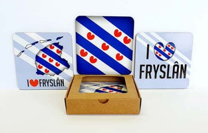 Onderzetters, coasters, coaster, onderzetter, glasonderzetter, Friesland, Friese onderzetters. Fryslân, provincie Friesland, provincie, Friese vlag, pompebled, glasonderzetters, vierkante onderzetters