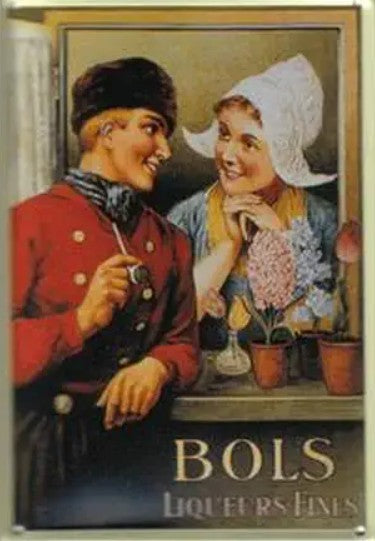 Garage, muurdecoratie, nostalgisch, nostalgie, reclame, reclamebord, blikken bord, metalen bord, Bols Liquers, Bols, alcohol, drankje, likeur, likeurtje, borreltje, borrel