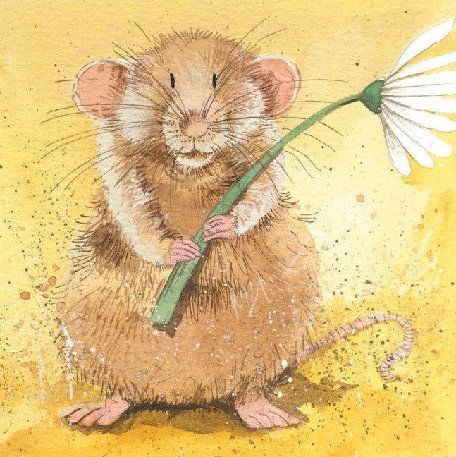 Kaart Malcolm Mouse, wenskaart, lange staart, muis, Malcolm, mouse, staart, kaartje sturen, kaart, kaarten, card, cards, notecard, Alex Clark, felicitatiekaart