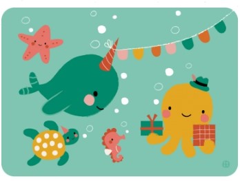 Kaart Party in the water
