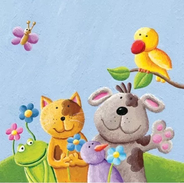 Servet Best Friends Kleur van origineel kan iets afwijken van foto Merk: Daisy Pol-Mak Aantal servetten per pak: 20