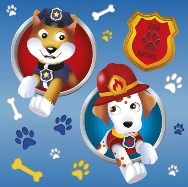 Servet Dog Patrol Kleur van origineel kan iets afwijken van foto Merk: Maki Pol-Mak Collection Aantal servetten per pak: 20