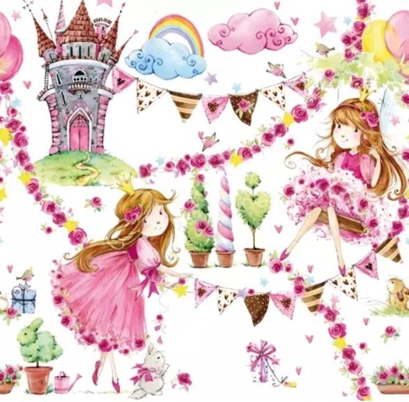 Servet Fairy Tale Princess Kleur van origineel kan iets afwijken van foto Merk: ti-flair Aantal servetten per pak: 20