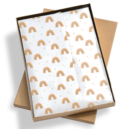 Je kadootje nog mooier inpakken of beschermen? Gebruik dan dit zijde vloeipapier met regenboog print. Elders in mijn webshop vind je ook regenboog kaarten en inpakpapier. Heel mooi om te combineren. Wegens de afmeting van het papier wordt het wel gevouwen verzonden. Dit vloeipapier wordt per 5 stuks verkocht. Kleur foto kan iets afwijken van origineel