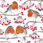 Servet, servetten, dineren, roodborstje, roodborstjes, Robin, rodebes, bes, rode bessen, napkin, napkins, servetten, DIY, modpodge, tafelen, vogel, bird, birds, tafel dekken, natuur, decoupage, servet Birds & Berries, PPD, herfst