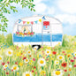 Servet Happy Camping, Caravan, P&D, PPD, servet, napkin, kamperen, camping, camper, vakantie, Happy Camping