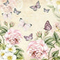 Servet Botanical Cream, Servet, servetten, dineren, lunch, bloemen, vlinders, bloem, flower, flowers, butterfly, napkin, napkins, servetten, DIY, modpodge, tafelen, tafel dekken, natuur, decoupage, natuur