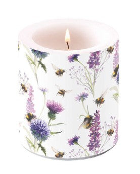 Bumblebees in the meadow, Kaars, candle, stompkaars, bloem, purple, zomer, boeket, kaarsbranden, flower, Ambiente, lavendel, lavender, meadow, wei, bij, bijen, bumblebee, honing, wesp, distel, weidebloem, bestuiven