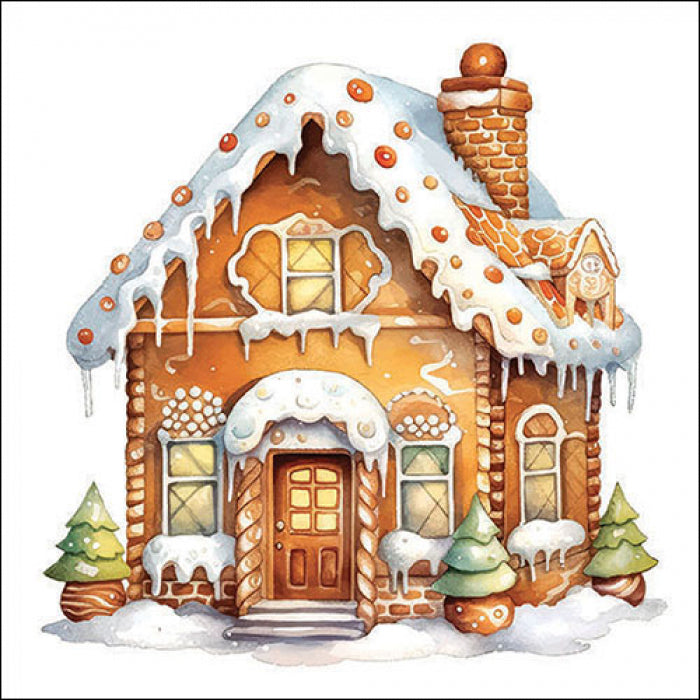 Servet, Ambiente Europe BV, napkin, cadeau, kerst, kerstmis, holidays,  X-Mas, Christmas, Merry Christmas, feestdagen, Kerstdagen, winter, slee, pakjes, schoorsteen, koud, december, sneeuw, kerstboom, Christmas Tree, gingerbread, peperkoek, huis, house, ginger, tafelen, decoupage, servetvouwen, servetplakken, snow