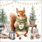 kerst, winter, sjaal, kerstbal, sneeuw, snow, funny, cute, decoupage, tafelen, tafeldekken, Ambiente, servet, napkin, servetten, napkins, koud, feestdagen, kerst, Christmas, Holidays, napkins, servetplakken, eekhoorn, squirrel, trui, warmetrui, lantaarn, denneappels, kaars, candle, chocolademelk, chocolatemilk, melk, kerstboom, drankje