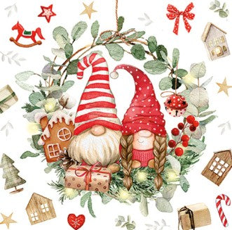 Servet Gnomes in wreath