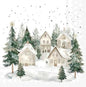 Cocktail servet Snowy houses