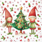 Cocktail servet Elves by the tree/elfjes bij de kerstboom