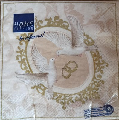 Servet, servetten, papieren servetten, papieren servetten, napkins, napkin, cadeau, tafeldekken, tafel dekken, DIY, modpodge, tafeldecoratie, diner, lunch, eten, dinner, boeket, bouquet, scrapbook, scrapbooking, huwelijk, bruiloft, wedding, trouwen, trouwerij, partnerschap, feest, gala, party, ring, ringen, trouwringen, wedding rings, wedding ring, trouwboeket, echtpaar, themaservetten, Home Fashion, tortelduif, tortelduiven, Turtle Dove, Turtle Doves, duif, duiven, witte duif