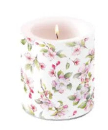 Kaars Spring blossom white, Crea, Ambiente, kaars, candle, lichtje, vuur, kaars aansteken, cadeau, bloemen, bloesem, blossom, spring, lente