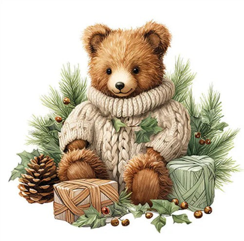 Ambiente, kaarsaansteken, lont, stompkaars, branden, winter, beer, bear, kaarsje, kerst, Feestdagen, Kerstmis, Christmas, teddybeer, hulst, trui, warmetrui, warme trui