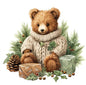 Ambiente, kaarsaansteken, lont, stompkaars, branden, winter, beer, bear, kaarsje, kerst, Feestdagen, Kerstmis, Christmas, teddybeer, hulst, trui, warmetrui, warme trui