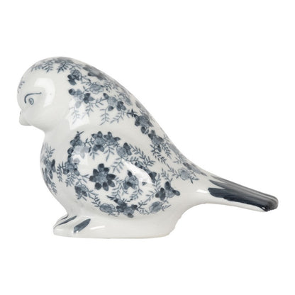 Decoratievogel blauw wit