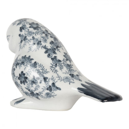 Decoratievogel blauw wit