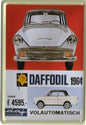 Garage, muurdecoratie, nostalgisch, nostalgie, reclame, reclamebord, blikken bord, metalen bord, Daf, Daffodil, auto, wagen, Dafje, oldtimer