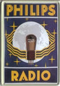 Garage, muurdecoratie, nostalgisch, nostalgie, reclame, reclamebord, blikken bord, metalen bord, Philips radio, Philips, radio