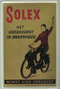 Garage, muurdecoratie, nostalgisch, nostalgie, reclame, reclamebord, blikken bord, metalen bord, Solex, vrijgezellenfeest, motorfiets, motor, bike, oldtimer, brommer, bromfiets