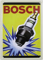 Garage, muurdecoratie, nostalgisch, nostalgie, reclame, reclamebord, blikken bord, metalen bord, Bosch bougie, Bosch, bougie, bougies, sleutelen, auto, wagen