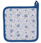 pannenlappen, Clayre & Eef, koken, keukentextiel, pannelap, roosjes, blauw wit, kokkerellen, bakken, pan