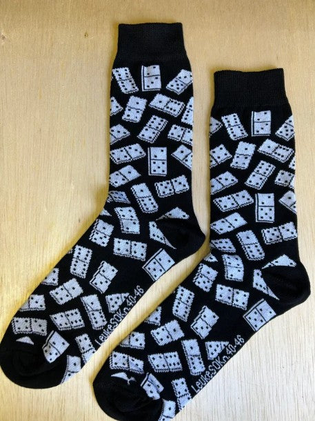 Sok, sock, sokken, socks, domino, dominostenen, dominosteen, kado, cadeau, grappige sok, leuke sok, leuke sokken, spelletjespelen, spel, dominospel, vaderdag, vader