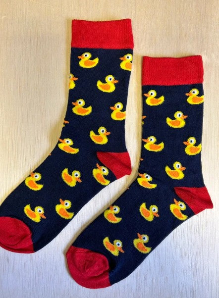Sokken Eendjes, Sok, sock, sokken, socks, stocking, eend, eenden, eendje, eendjes, duck, ducks, badeend, watereend, vogel, zwemmen, badderen, dobberen, vijver, zwemvogel