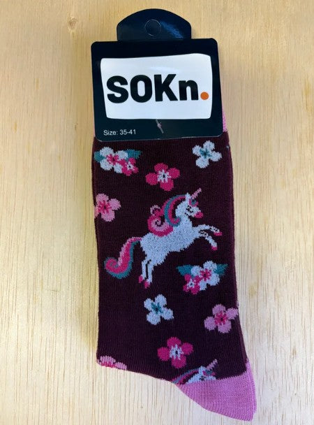 Sokken Eenhoorn paars