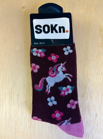 Sokken Eenhoorn paars