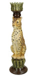 Kandelaar, kaarshouder, kaarsenhouder, luipaard, leopard, safari, Afrika, branden, cadeau, kado, kaarslicht, candle, candles, dinerkaars, cadeau, gift, gezelligheid, Joyce, dier, animal, Big Five