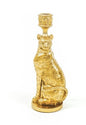 Kandelaar, kaarshouder, kaarsenhouder, luipaard, leopard, safari, Afrika, branden, cadeau, kado, kaarslicht, candle, candles, dinerkaars, cadeau, gift, gezelligheid, Joyce, dier, animal, Big Five, goud, gold