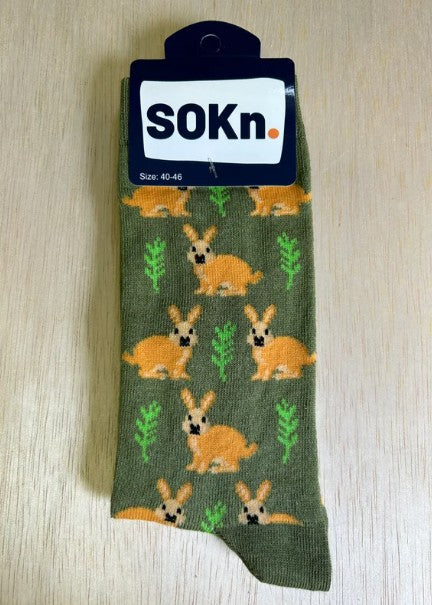 Sokken Konijnen groen