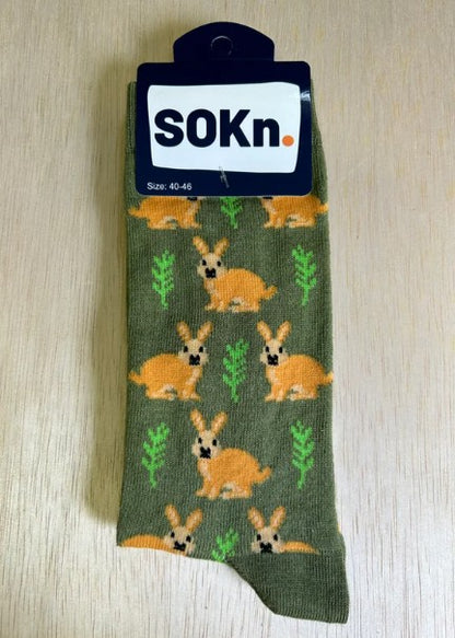 Sokken Konijnen groen