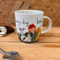Beker, mok, koffie, thee, servies, warme drankjes, high tea, mug, cadeau, gift, cadeau, drinken, koffiebeker, Alex Clark, AlexClark, porselein, new bone China, hond, honden, dog, lady, dame, hondenvrouw, crazy dog lady, hondenliefhebber, gekke hond, crazy