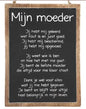 Houten tekstbord Mijn moeder, Moeder, mama, ma, mother, opvoeding, familie, gezin, liefste, mom 