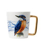 Beker, mok, kingfisher, vogel, ijsvogel, bird, goudkleurig oor, Delfts blauw, Heinen Delfts Blauw, Heinen, Van Heinen, Delft, blauwwit, drinken, koffie, thee, servies, Delftsblauw