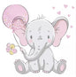 Servet Baby Elephant With Pink Balloon