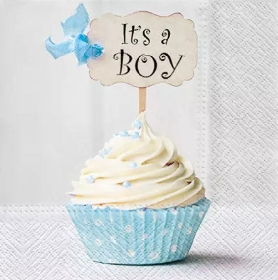 Servet Blue cupcake - It's a boy