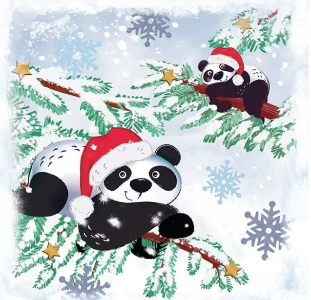 Servet Pandas In Snow