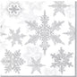 Servet, sneeuwkristallen, zilverkleur, snow crystals silver, Ambiente, krisal, crystal, zilver, kerst, Christmas, Kerstmis, napkin, servetten, napkins, hobby, plakken, decoupage, feestdagen, tafelen, tafeldekken