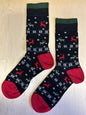 Sokken met rendieren, rendier, Rudolph, ree, reeën, hert, herten, winter, sneeuw, kerst, Christmas, Feestdagen, leukesok, sok, sokmetprint, eland, gewei