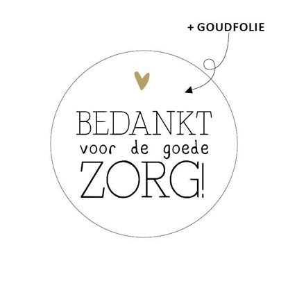 Stickers Bedankt voor de goede zorg Wit