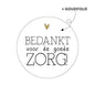 Stickers Bedankt voor de goede zorg Wit