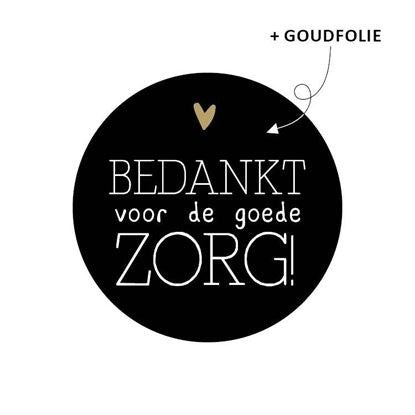 Stickers Bedankt voor de goede zorg Zwart