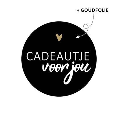 Stickers Cadeautje voor jou Zwart rond