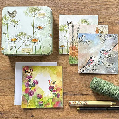 Blikje met 16 kaarten Birds